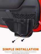 DP3 Front Door Storage Pockets, Door Side Insert Organizer Box for 2011-2018 Jeep Wrangler JK JKU 2/4 Door, Interior Storage Expansion Accessories, Black, 2 PCs
