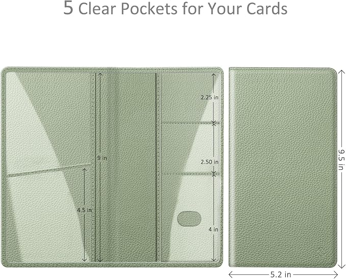 Car Registration and Insurance Card Holder, Vehicle Glove Box Card Organizer Wallet Automobile Accessories for License