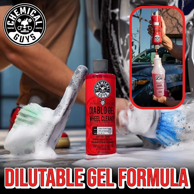 CLD_997 Diablo Gel Oxygen Infused Foam Wheel and Rim Cleaner, Concentrated (Safe on All Wheel & Rim Finishes), for Cars, Trucks, SUVs, Motorcycles, RVs & More 128 fl oz (1 Gallon)
