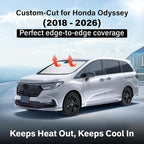 Windshield Sun Shade for 2018-2026 Honda Odyssey Accessories LX, EX, EX-L, Touring, Elite Minivan Window Sunshade Sun Visor Protector Foldable Blocks UV Rays Keep Your Car Cooler