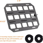 Car Headrest Organizer MOLLE Panel for Vehicle Seat Back EDC Pouch Tool Holster Bag Gadget Holder Backpack Insert Panel Tactical Gear Rack Truck Equipment Plate Modular Storage Shelf