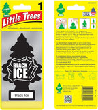Car Air Freshener | Hanging Paper Tree for Home or Car | Black Ice | 3 Pack