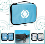 Home Car First Aid Kit Refill Supplies for Business 300Pcs Emergency Kits Urgent Essential for Workpalce Outing Skating Waterproof First Aid Blue Bag for Backpacking