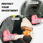 Snakeshead William Morris Textile Pattern Car Seat Back Kick Protectors Kick Mats With Storage Pockets For Vehicles To Protect From Dirt Mud Scratches 2 Pack