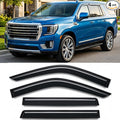 2021-2026 Tape-On Rain Guards for Chevrolet Tahoe (Chevy) & for GMC Yukon Side Window Visor Deflectors Extra Thick Vent Shades 2022 2023 2024 2025