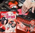 Car Cleaning Gel 12 Pack for Those Hard to Reach Places, Automotive Cup Holder Electronic Keyboard Office, Slime Gel Cleaner Dust Crumb Removal (Cherry, 12 Pack)