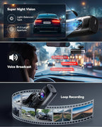 F9 4K Dash Cam Front and Rear 1080P, 5.8GHz WiFi & Smart App Control Car Camera, 2160P/FHD Wireless Dashcam for Cars with Precise GPS, WDR Night Vision, Loop Recording, 24H Parking Mode