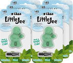 Little Joe 96406-6PK Fresh Mint Scent Car Air Freshener Vent Clip, Fights Odors for up to 45 Days, Long-Lasting Freshness, Cute Car Odor Eliminator, Pack of 6