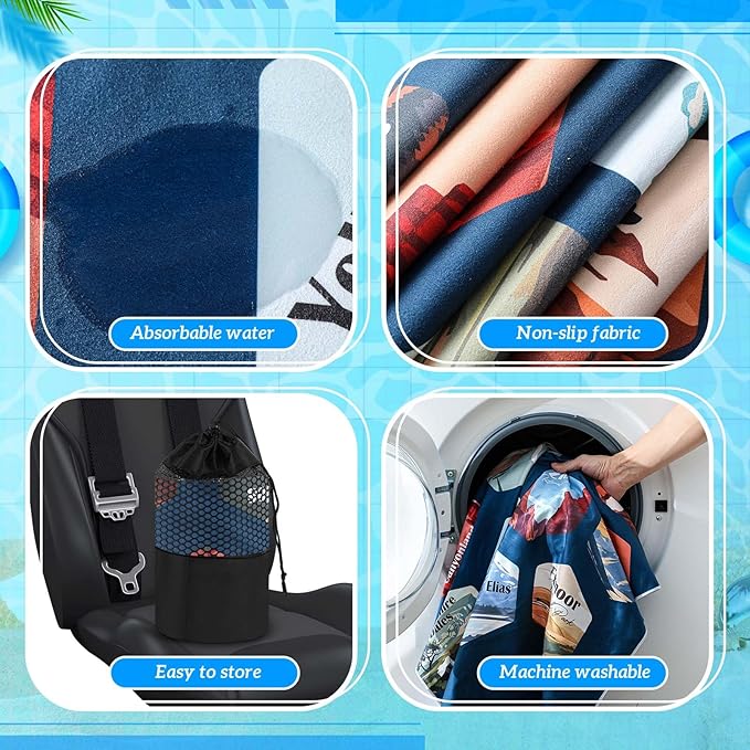 Car Seat Towel Covers with Storage Bag, 63 x 32 Inch Universal Non Slip Waterproof Sweat Protector for Car Truck, Gym Swimming Running, Machine Washable(1 Pack,Multi National Parks 1)