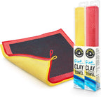 Clay Decontamination Towel 2pack- Professional Detail Products - Proven Cleaning & Release of Paint Contaminants; Increase Wax & Sealant Bond; Enhance Paint Gloss & Color; Fine Grade (12x12”)