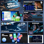 4G+128G for Honda CRV 2012-2016 Android 15 Car Stereo Radio with Wireless CarPlay Android Auto, 9”1280 * 720P IPS Touchscreen, Bluetooth5.0, GPS, WiFi, AHD Rear Camera, EQ, Split Screen, SWC