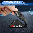 2 PCS Car Door Corner Edge Guards, PVC Soft Rubber Thickened Anti-collision Protector, Carbon Fiber Sporty Marker Decorative Sticker, Exterior Accessory for Most Cars (Black)