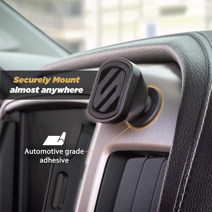 MMDSD-RP MagicMount™ Select Mini Magnetic Car Phone Holder - Strong Magnet Mount for iPhone and Android - Secure Magnetic Cell Phone Mount for Car Dash - Universal 360° Mobile Cellphone Holder