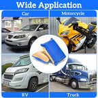 2 PCS Car Window Defogger Sponge, Absorbent Car Windshield Cleaner Inside Reusable Mirrors Window Glass Defogging Sponge for Auto Glass Fog and Steam Removal Non-Scratch Cleaning (Blue+Yellow)