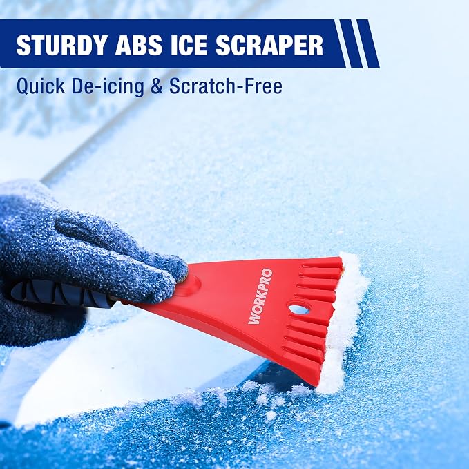27" Snow Brush and Ice Scraper for Car Windshield, Car Snow Brush and Ice Scraper with Foam Grip, 2-in-1 Detachable Snow Removal Tool, Storage Bag Included, 2 PC
