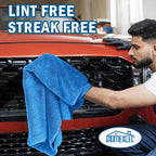 Professional Large Microfiber Car Drying Towels 2 Pack, Lint Free, Scratch Free, Highly Absorbent Drying Towel for Cars, SUVs, RVs, Trucks, and Boats,31" x 24",Blue