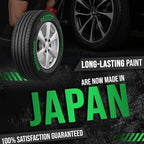 Green Color Tire Paint Pen - Waterproof Permanent Paint Pens for Car Wheels Lettering | Car Wash Safe and Durable | Made in Japan