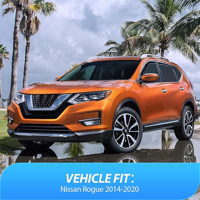 in Channel Rain Guards for Nissan Rogue S SV SL(Not fit Sport Model) 2014-2020 Original Window Deflectors, Vent Window Visors-4PCS