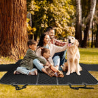 Waterproof Dog Back Seat Cover with Zipper Flap, Fit for F150/RAM | Visible Mesh Window,Split Seat Design，Great Gift，Storage Pockets，Effortless Cleaning, Designed for full-size trucks, Comfort