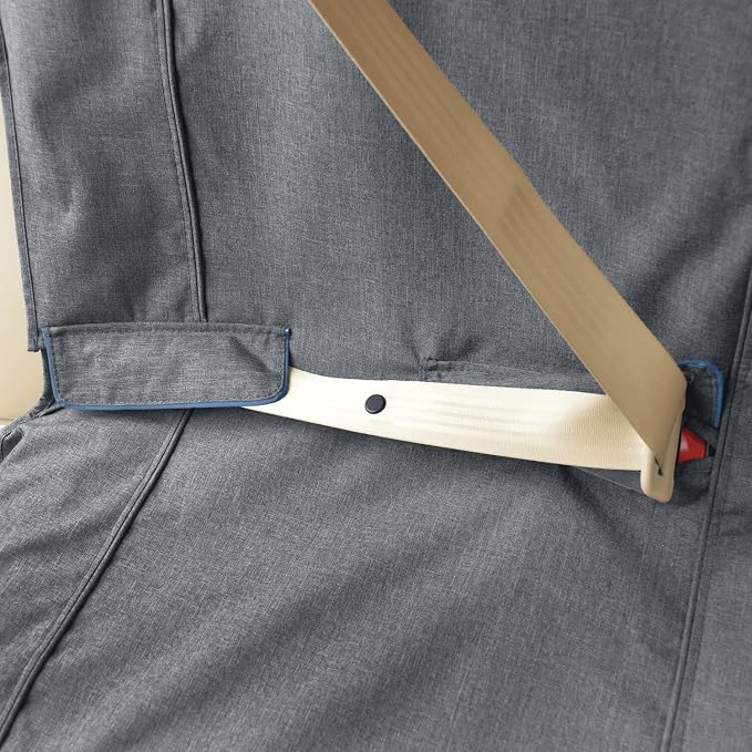 Heather Bench Seat Cover - Waterproof Car Seat Protector for Dogs - Stylish Two-Tone Fabric - Stain Resistant Cover - Secure Fit - Durable Travel Gear - Heather Charcoal Grey