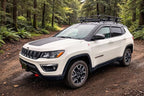 2017-2026 Tape-On Side Window Deflector Visors Compatible with Jeep Compass Smoke Tinted Rain Guards 2018 2019 2020 2021 2022 2023 2024 2025