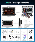 8Core 4G 64G Android 13 7'' Car Stereo for Ford F150 F250 F350 Fusion Edge Explorer Taurus Radio with Wireless Carplay Android Auto DSP 5.0Bluetooth,IPS Touchscreen GPS WiFi FM/RDS Backup Camera