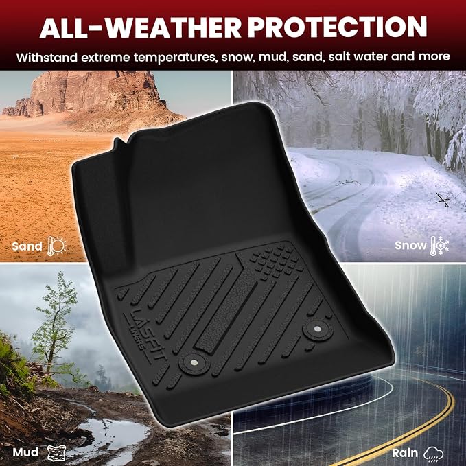 Floor Mats for Chevrolet Cruze 2016-2019 (Not Fit 2016 Cruze Limited), All Weather TPE Custom Fit Floor Mats for Cars, 1st and 2nd Row Car Floor Mats for Cruze Accessories Black