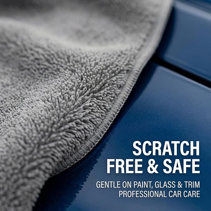 2 Pack Professional Large Microfiber Car Drying Towels (31" x 24"), Microfiber Towels for Cars, Scratch Free, Lint Free, Highly Absorbent Quick Drying Towel Cloth for Cars, Trucks Boats, Car Detailing
