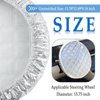 Car Steering Wheel Cover Sun Shade,Aluminum Film Car Wheel Cover for Thermal Insulation & Cooling,3-Layer Thickened Steeringwheel Covers Fits 15.75" Diameter Cars Steering Wheels (Aluminum Foil)