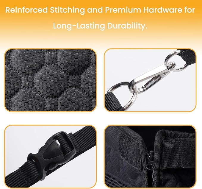 Large Dog Car Seat Cover with Dog Bed Mat for Back Seat Half - Single Seat Travel Hammock Extender, Waterproof Hard Bottom for Medium & Large Dogs, Car SUV Truck Vehicle