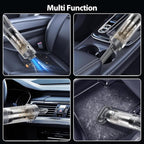 Handheld Vacuum Cordless 25000Pa Car Vacuum 3-in-1 Handheld Vacuum, Includes Smart Display and Charging Base Hand Vac Cordless Rechargeable One-Touch Empty for Home/Pet/Car (Silver)