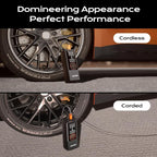Tire Inflator Portable Air Compressor Air Pump Tires Cordless Electric 180PS for Car, Motorcycle, Bike, Ball, with Tire Gauge Pressure-Black