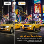 V1-4K Ultra HD GPS Dash Cam 2.4” LCD, Wi-Fi, 170° Wide Angle, G-Sensor, WDR, Loop Recording, Supercapacitor, Mobile App, CPL Filter, Supports 256GB