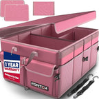 Trunk Organizer For SUV Car Trunk Organizer, Foldable Storage, Car Accessories for Women Men, Collapsible Bag, 600D Oxford, Non Slip Bottom, Straps, Soft Cover (65L)