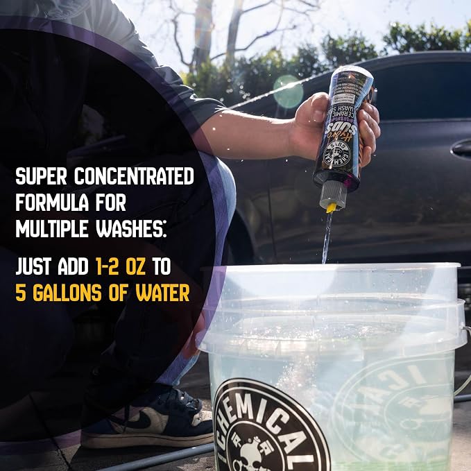 HydroSuds Ceramic Shine High Foaming Car Wash Soap (Works with Foam Cannons, Foam Guns or Bucket Washes) For Cars, Trucks, Motorcycles, RVs & More, 32 fl oz, Berry Scent - CWS21232