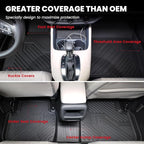 Floor Mats & Backrest Mats & Cargo Mat for Hyundai Palisade 7/8 Seats 2026 (Only Fit Gas, Not Fit Hybrid), All Weather TPE Custom Fit Car Mats Floor Liners, Full Set Mats Accessories, Black