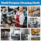 Microfiber Cleaning Cloth, Shop Towels Bulk, 24 Pack Black Microfiber Towels for Cars, All-Purpose Absorbent Cleaning Rags, Dust Cloth for Automotive, Mechanic, Garage, Bar, 12 x 11 inch