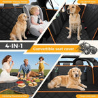 Dog Car Seat Cover for Back Seat,100% Waterproof Scratch Proof Nonslip Seat Cover,600D Heavy Duty Scratch Proof Nonslip Durable Soft Dog Hammock