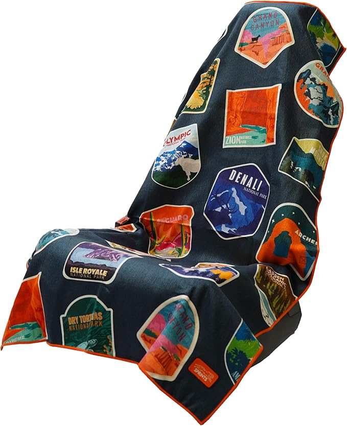 Athletic Running Towel, Full-Sized, Car Seat Cover - Performance Microfiber… (National Parks)