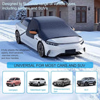 Magnetic Windshield Cover for Snow and Ice, Winter Frost Protector with Side Window & Mirror Covers,Universal Fit for Car, SUV, Truck, Van,Windproof Waterproof Frost Protection