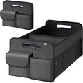 Trunk Organizer for Car, Car Organizer, 8 Mesh Pockets Trunk Organizer for SUV, Non-Slip Bottom, Storage Organizer for Sedans, Van, Jeep, Grocery, 2 Compartments, Black 22"x13"x11"