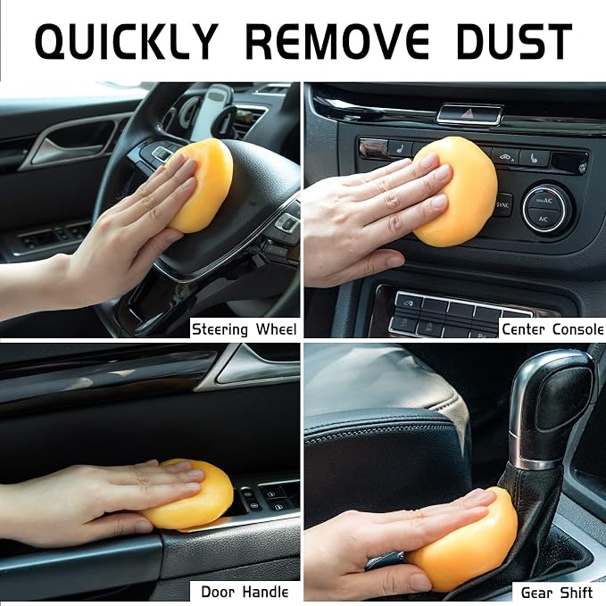 2Pack Cleaning Gel Car Putty Car Cleaning Putty Gel Auto Detailing Car Interior Cleaner Cleaning Kits Clean Slime Car Assecories Keyboard Cleaner Yellow (320g/11.2oz)