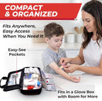300 Piece Premium First Aid Kit w/Durable Bag for Home, Business | Office, Workplace, Car, Garage, Kitchen, Family, Classroom, Jobsite, Warehouse, School, Vehicle And Emergency Preparedness