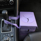 AOKJOY Car Garbage can with lid Leak Proof Vehicle Trash Can 3 Storage Pockets Hanging Waterproof car Trash Bag for SUV Purple