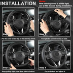 Steering Wheel Cover for Toyota, Auto Car Steering Wheel Cover for Toyota Highlander Rav4 Corolla Camry - Solid Black