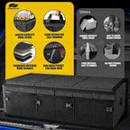 Car Trunk Organizer - 95L Collapsible Trunk Organizer with Lid, Sturdy Car Storage for SUV Auto Truck Van with Adjustable Straps and Non Slip Bottom (Gray, XX-Large)