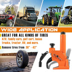 Manual Tire Bead Breaker with Rubber Pad, 38"-42" Tires Changer Tool, Heavy-Duty Tire Repair Tool for ATV, Golf Cart, Trucks, Bus, Motorcycles, Tractors and More Cars
