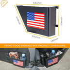 2 Pack Metal Front Door Storage Box Pockets Compatible with Jeep Wrangler JK JKU 2/4 Door 2007-2018 Side Insert Organizer for Interior Storage Accessories