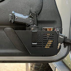 MAIKER Metal Front Door Storage Box, Door Side Insert Organizer Box Pockets for 2007-2018 Jeep Wrangler JK JKU 2/4 Door 2pcs(Black)