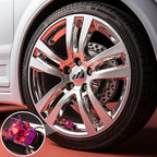 4PCS Crown Bling Tire Stem Valve Caps, Crystal Diamond Tire Air Cap Set Universal Copper Core Stem Covers for Cars, SUV, Trucks, Bikes, Motorcycles, Bicycles (Purple & Red)